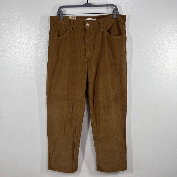 Levi's‎ '94 Baggy Corduroy Pants Mens 32x31 Brown Tan Relaxed Fit Wale Cotton - Picture 2 of 9